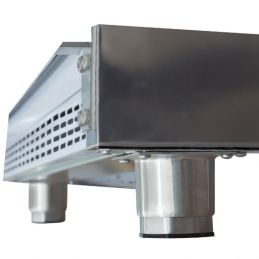 Armoire frigorifique, porte vitrée, ventilée, 400 Litres acier inox