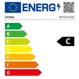 Armoire réfrigérée vitrée négative noire ATOSA