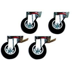 KIT DE 4 ROUES (2 AVEC FREINS)