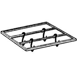 Support à Viande avec 4 Crochets, Armoire profondeur 715 mm