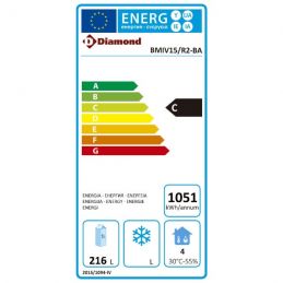 fiche de consommation de la Table frigorifique, ventilé, 2 portes (245 Litres)