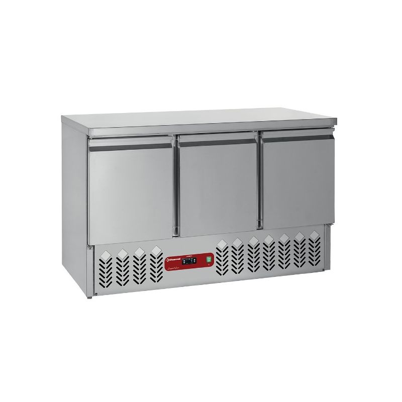 Table frigorifique compact, 3 portes GN 1/1, 380 Litres