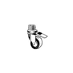 Kit 5 roues pivotantes inox, 2x freins