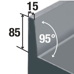 Table frigorifique "murale", ventilée, avec dosseret, 3 portes GN 1/1, 405 Litres groupe à GX