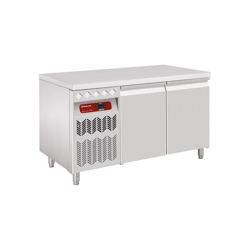 Table frigorifique ventilée, 2 portes GN 1/1, groupe à gauche Table frigorifique ventilée, 2 portes GN 1/1, groupe à gauche