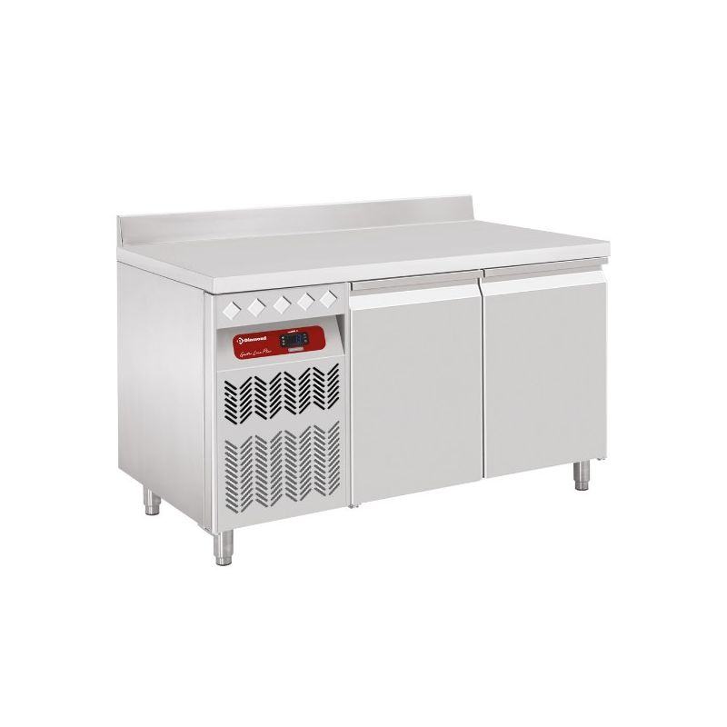 Table frigorifique "murale", ventilée, 2 portes GN 1/1, 260 Lit. groupe à GX Table frigorifique "murale", ventilée, 2 portes GN 1/1, 260 Lit. groupe à GX