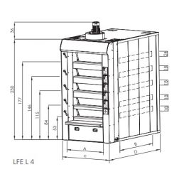 Four à sole 4 étages électrique ENERGY schema