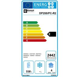 Table frigorifique, ventilé, 4 portes EN 600x400 (760 L), étiquette