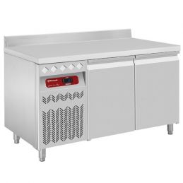 Table frigorifique "murale" ventilée, 2 portes GN 1/1, 260 litres groupe à gauche