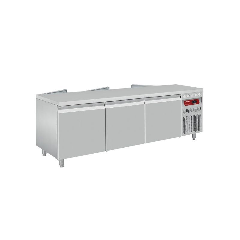 Table frigorifique PASS THROUGH, ventilée, 2x3 portes GN 2/1, 548 litres