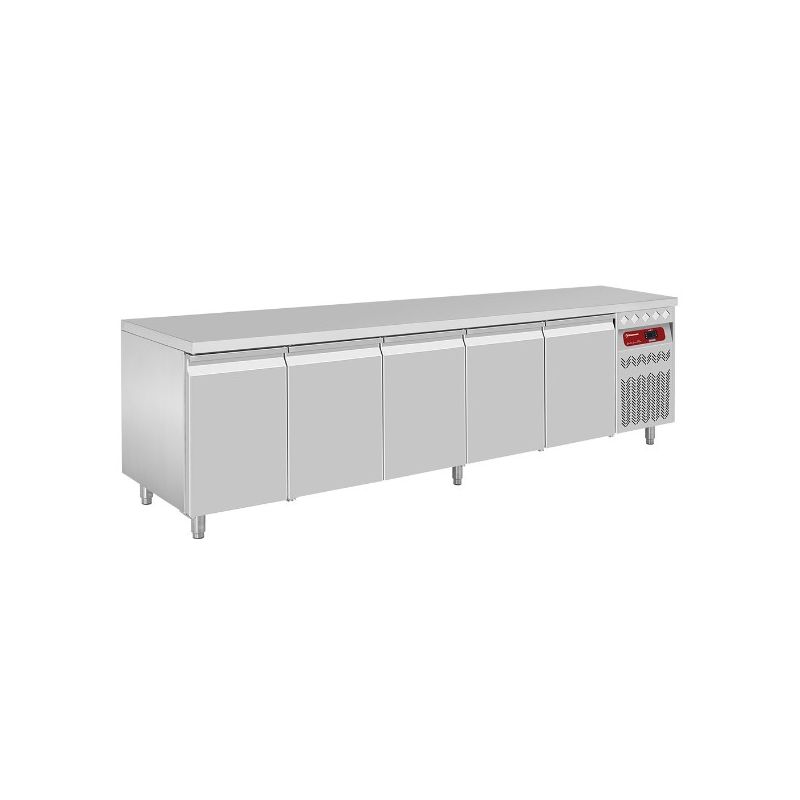 Table frigorifique ventilée, 5 portes vitrées GN 1/1, 700 litres Table frigorifique ventilée, 5 portes vitrées GN 1/1, 700 litres