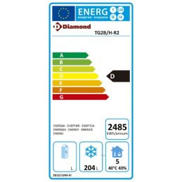 Table de congélation, ventilée, 2 portes GN 1/1, 260 litres, CE