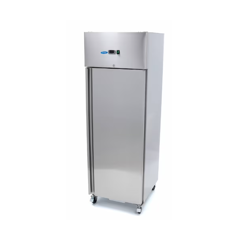 Réfrigérateur - 400 L - 3 étagères réglables (1/1 GN) - sur roulettes - incl étagères