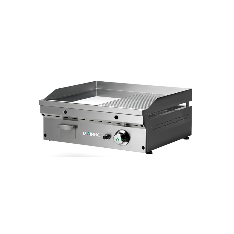 Plancha semi-rainuré FCR-60 Gaz Full-Chrom MAINHO