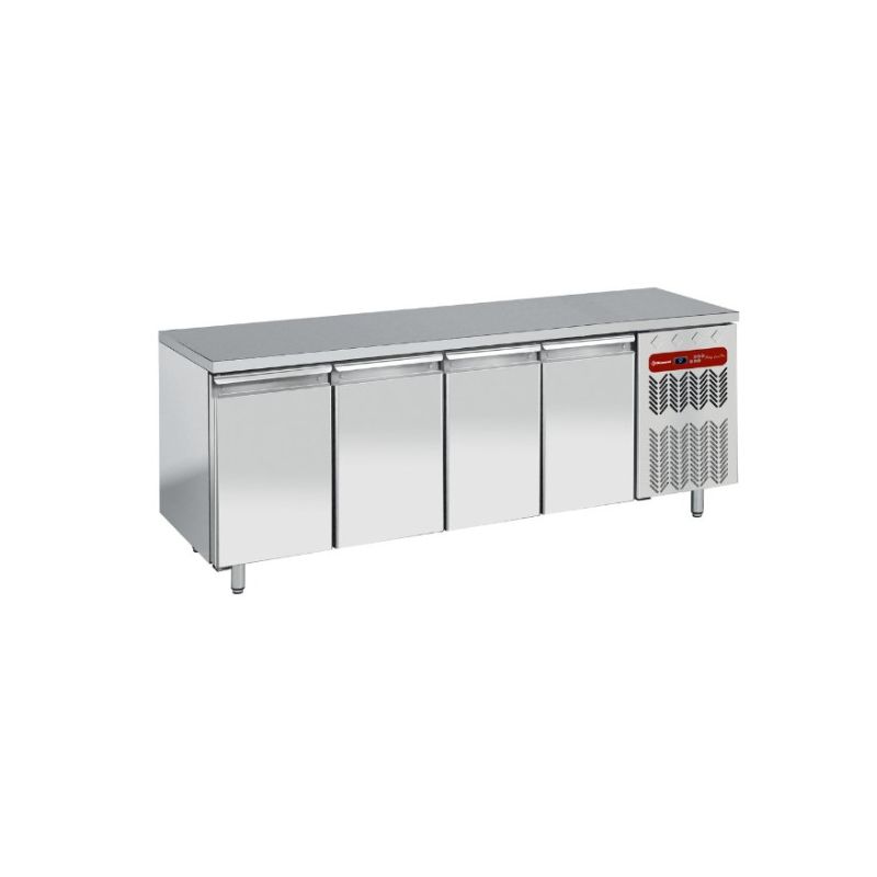 Table frigorifique, ventilée, 4 portes EN 600x400