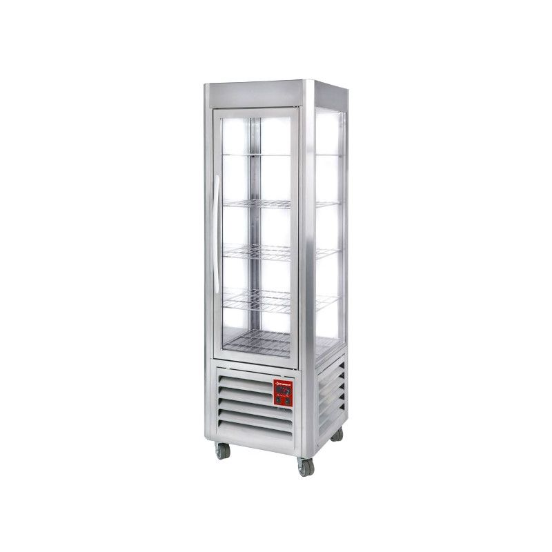 Vitrine panoramique, 5 grilles, 360 LT, Inox. Vitrine panoramique, 5 grilles, 360 LT, Inox.