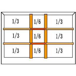 Saladette 2 portes à capot GN1/3 et GN1/6, le schéma