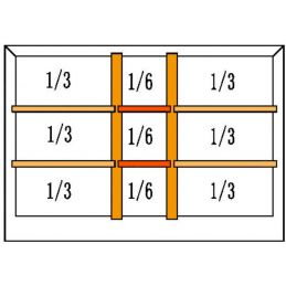 Saladette 2 portes à capot GN1/3 et GN1/6, le schéma