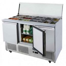 Saladette 3 portes 12xGN1/3, ouvert