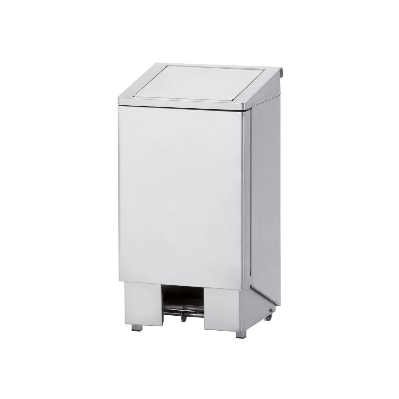 Poubelle inox, à pédale, couvercle avec vérin, 60 litres Poubelle inox, à pédale, couvercle avec vérin, 60 litres