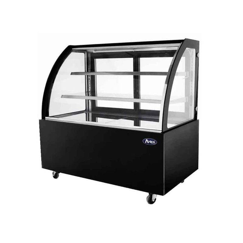 Vitrine panoramique semi bombée noire 310 L noire ATOSA Vitrine panoramique semi bombée noire 310 L noire ATOSA