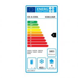 Armoire réfrigérée négative GN2/1 INOX AISI 430, classe climatique