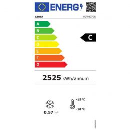 Armoire réfrigérée négative 1 porte vitrée 410 litres, classe climatique