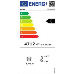 Armoire réfrigérée négative 2 portes vitrées 1240L, classe climatique