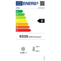 Armoire réfrigérée négative - inox - 3 portes vitrées, 2050L, ATOSA