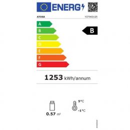 Armoire réfrigérée positive ventilée blanche 5 grilles, 380L, ATOSA