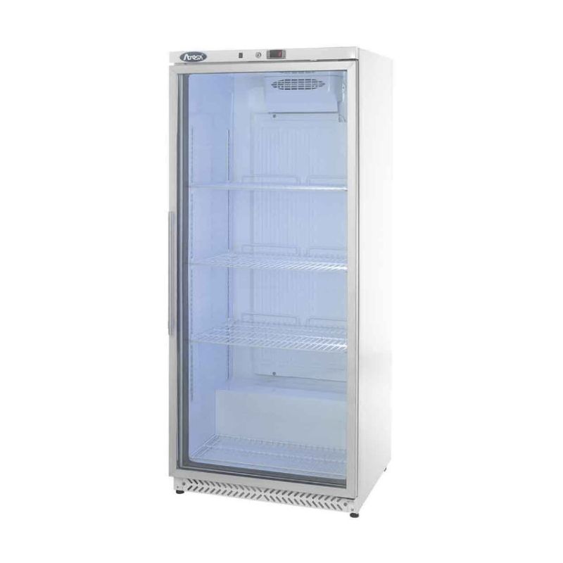 Armoire réfrigérée de stockage semi-professionnelle positive vitrée blanche 600 L - ATOSA