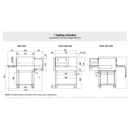 Four à convoyeur élec. pour pizza largeur tapis 406 mm