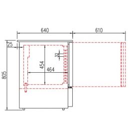 Givreur de verre porte solide 125l CORECO