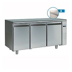 Table frigorifique ventilée (gastronorm) 3 portes GN 1/1