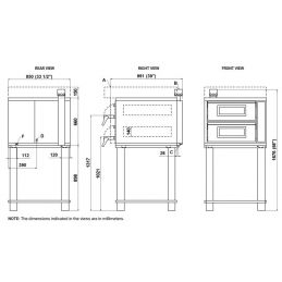 Four à sole modulaire électrique 2x4 pizzas Ø35 cm Digital professionnel