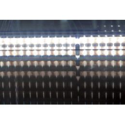 Vitrine 4 faces T° positive, 5 étagères en verre, ventilée, 480 Lit, NOIRE