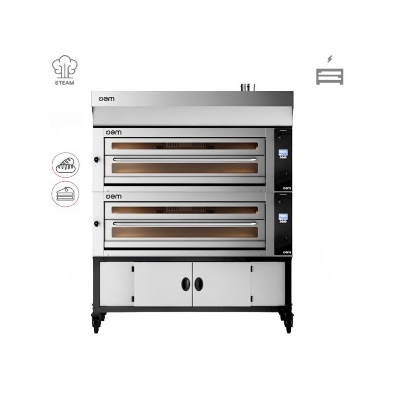 Four électrique modulaire 4 plaques avec vapeur OEM Four électrique modulaire 4 plaques avec vapeur OEM