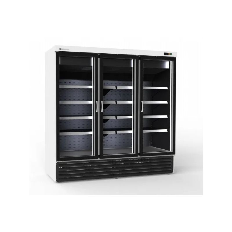 Vitrine positive Gourmet 1950 L Blanc /Noir 3 portes vitrées Vitrine positive Gourmet 1950 L Blanc /Noir 3 portes vitrées