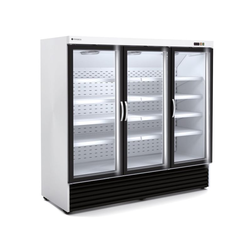 Vitrine positive Gourmet 1950 L Blanc /Blanc 3 portes vitrées Vitrine positive Gourmet 1950 L Blanc /Blanc 3 portes vitrées