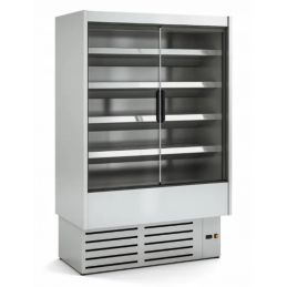 Vitrine murale professionnelle avec portes côtés pleins - boucherie charcuterie 434 litres régime m2 - Docriluc