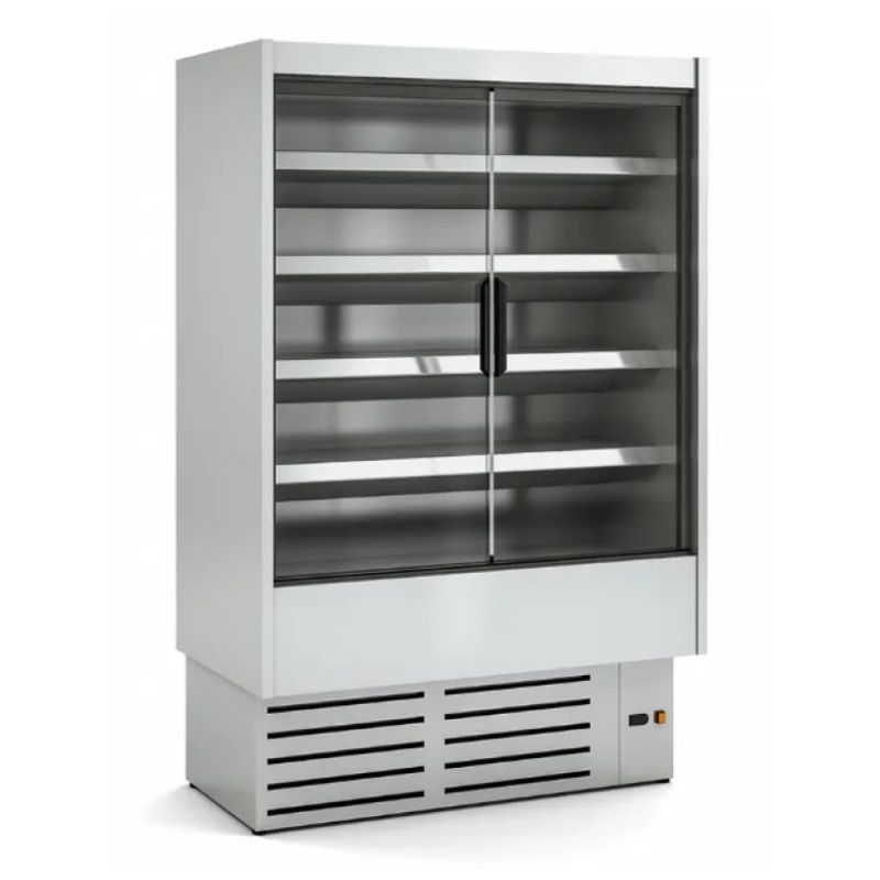 Vitrine murale professionnelle avec portes côtés pleins - boucherie charcuterie 434 litres régime m2 - Docriluc Vitrine murale professionnelle avec portes côtés pleins - boucherie charcuterie 434 litres régime m2 - Docriluc