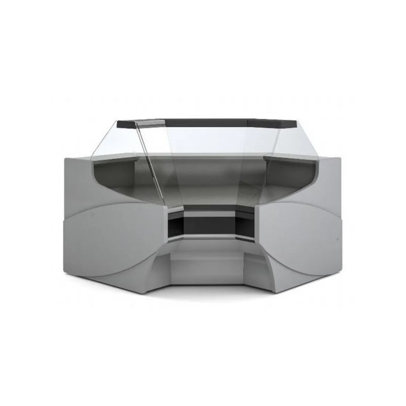 Vitrine d'angle intérieur grand modèle pour vitrine ve-10 vitre double droite avec réserve - Docriluc Vitrine d'angle intérieur grand modèle pour vitrine ve-10 vitre double droite avec réserve - Docriluc