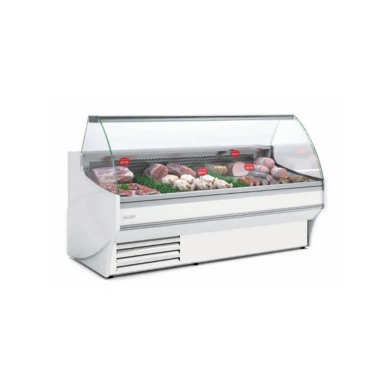 Vitrine horizontale ventilée positive -1/+5 °c avec vitre double bombée sans réserve - 1305x1100x1235 mm - Docriluc Vitrine horizontale ventilée positive -1/+5 °c avec vitre double bombée sans réserve - 1305x1100x1235 mm - Docriluc