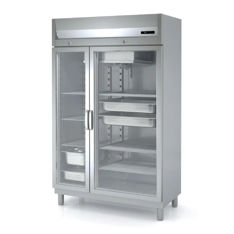 Armoire gn1/1 Professionnelle + gn2/1 Négative 2 portes Vitrées 964 Litres - Docriluc Armoire gn1/1 Professionnelle + gn2/1 Négative 2 portes Vitrées 964 Litres - Docriluc
