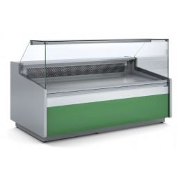 Vitrine horizontale positive pour fromagerie charcuterie avec vitre droite - 1305x1120x1231 mm - Docriluc