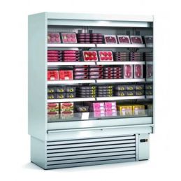 Vitrine murale professionnelle avec portes côtés pleins - boucherie charcuterie 548 l - m2 - Docriluc