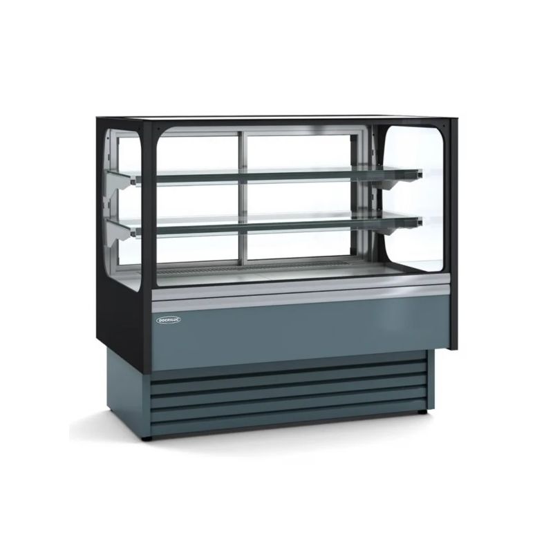 Vitrine droite comptoir snack avec 1 étagère froid positif +2/+8 °c - 600x710x1195 mm - Docriluc Vitrine droite comptoir snack avec 1 étagère froid positif +2/+8 °c - 600x710x1195 mm - Docriluc