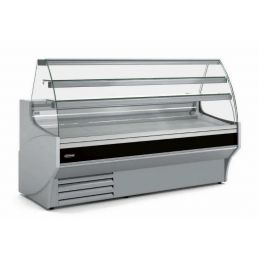 Vitrine Boulangerie/Pâtisserie Horizontale ventilée froid positif -1/+5 °c avec vitre courbée et réserve Docriluc