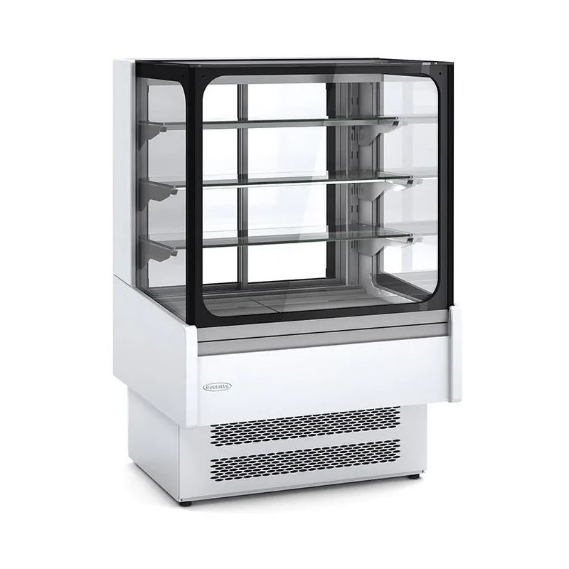 Vitrine droite comptoir avec 3 étagères froid positif +2/+8 °c - 950x730x1379 mm Vitrine droite comptoir avec 3 étagères froid positif +2/+8 °c - 950x730x1379 mm