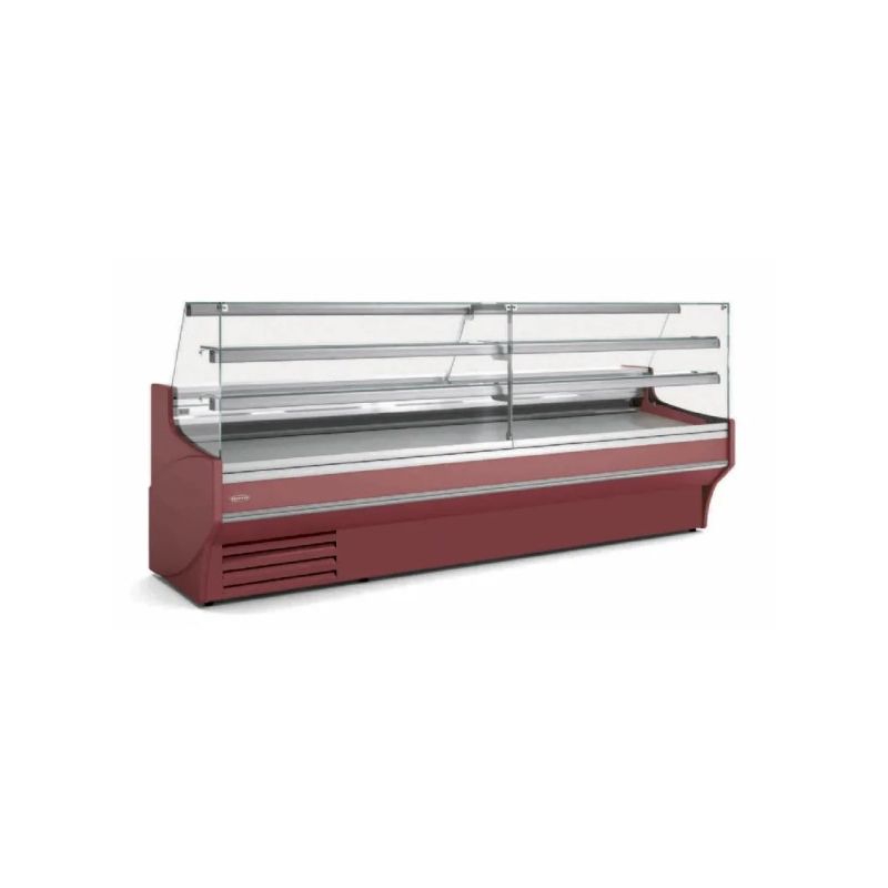 Vitrine Horizontale Pâtissière Ventilée Froid Positif -1/+5 °C avec Vitre Double Droite et Réserve Vitrine Horizontale Pâtissière Ventilée Froid Positif -1/+5 °C avec Vitre Double Droite et Réserve